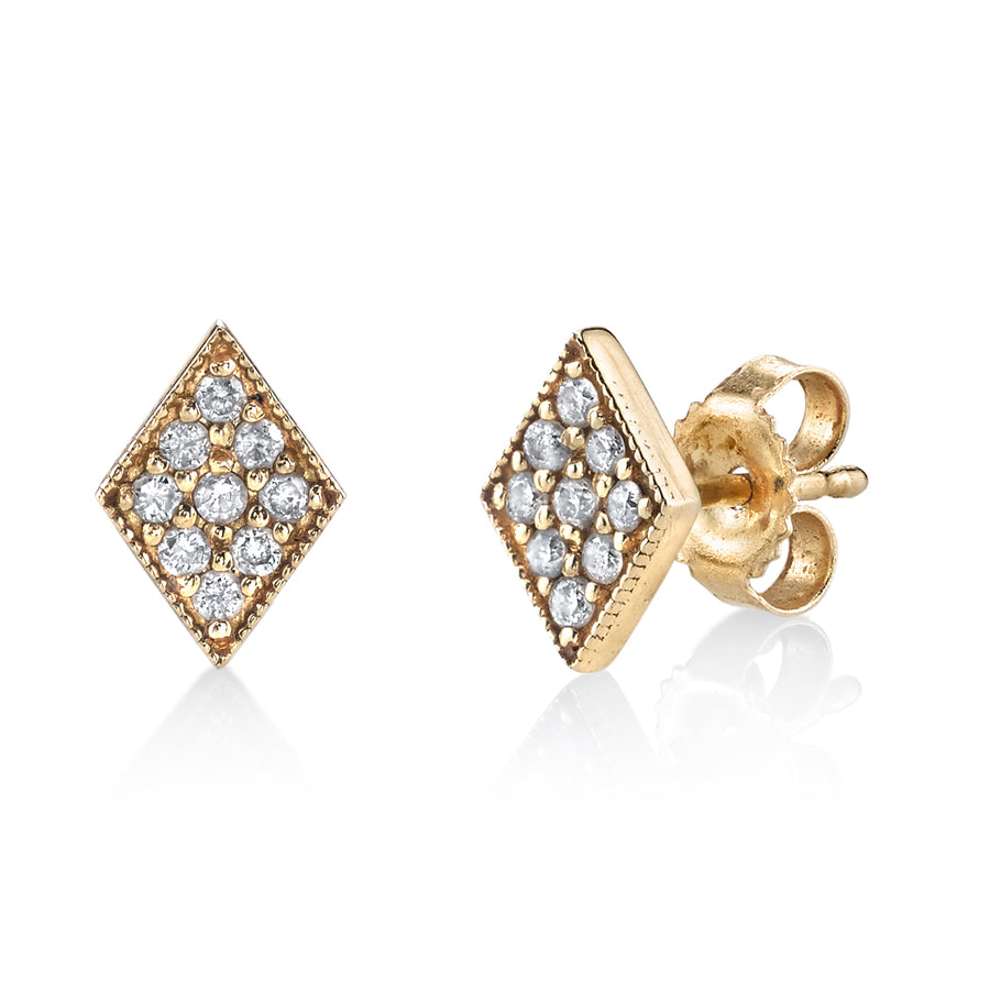Tiny Pave 9 Diamond Studs | Naomi Gray Jewelry