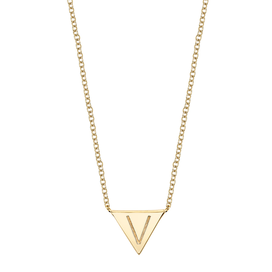 Custom Triangle Initial Necklace | Naomi Gray Jewelry