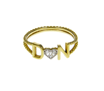 Custom Initial Heart Ring | Naomi Gray Jewelry