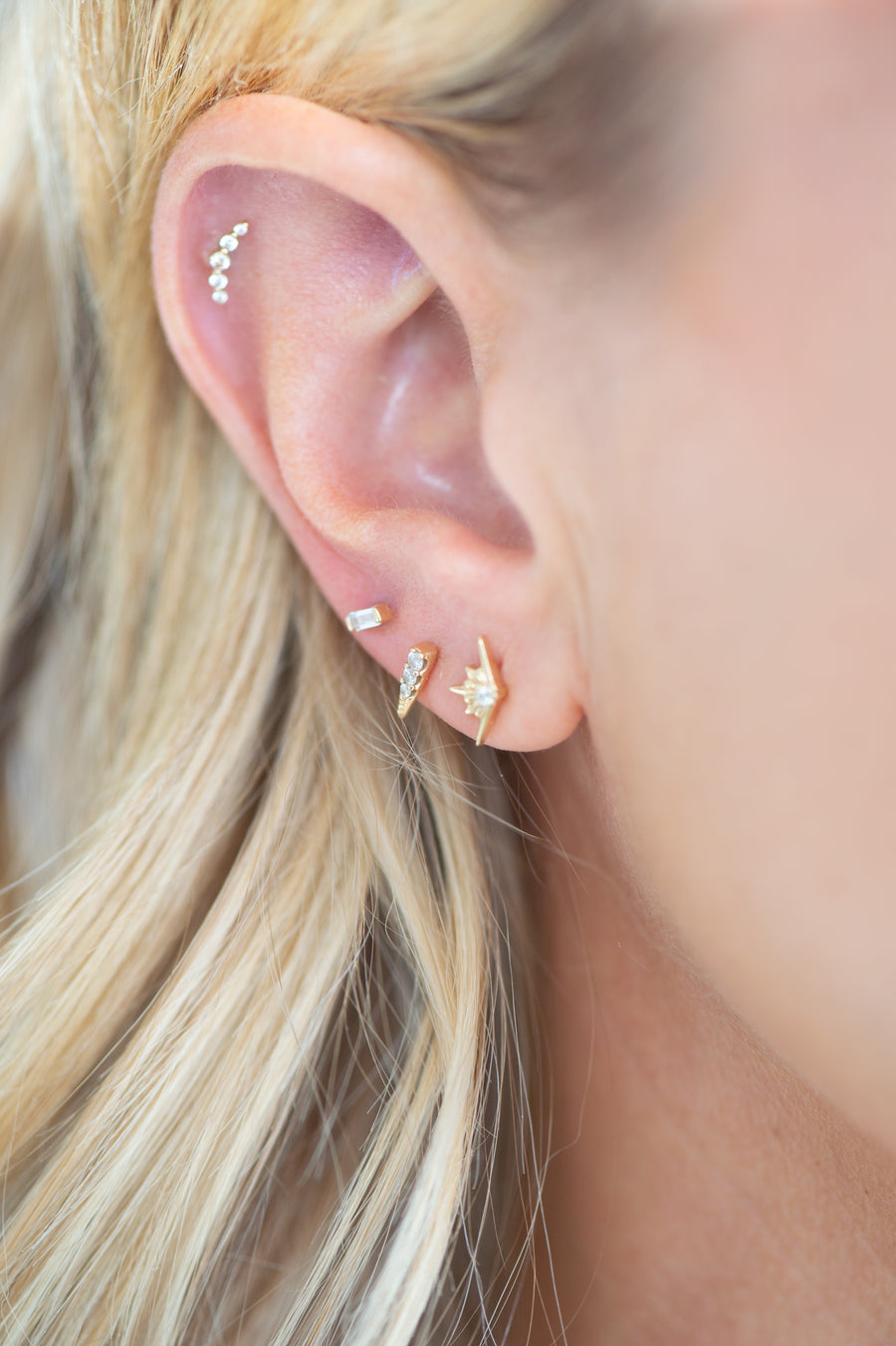 Diamond Spike Studs