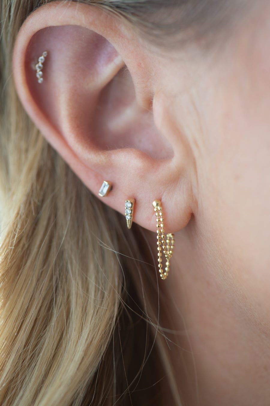 Diamond Spike Studs