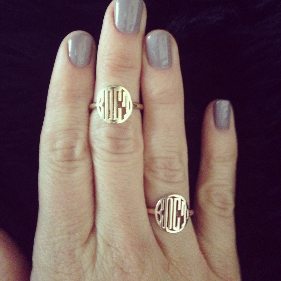 Custom Initial Signet Ring | Naomi Gray Jewelry