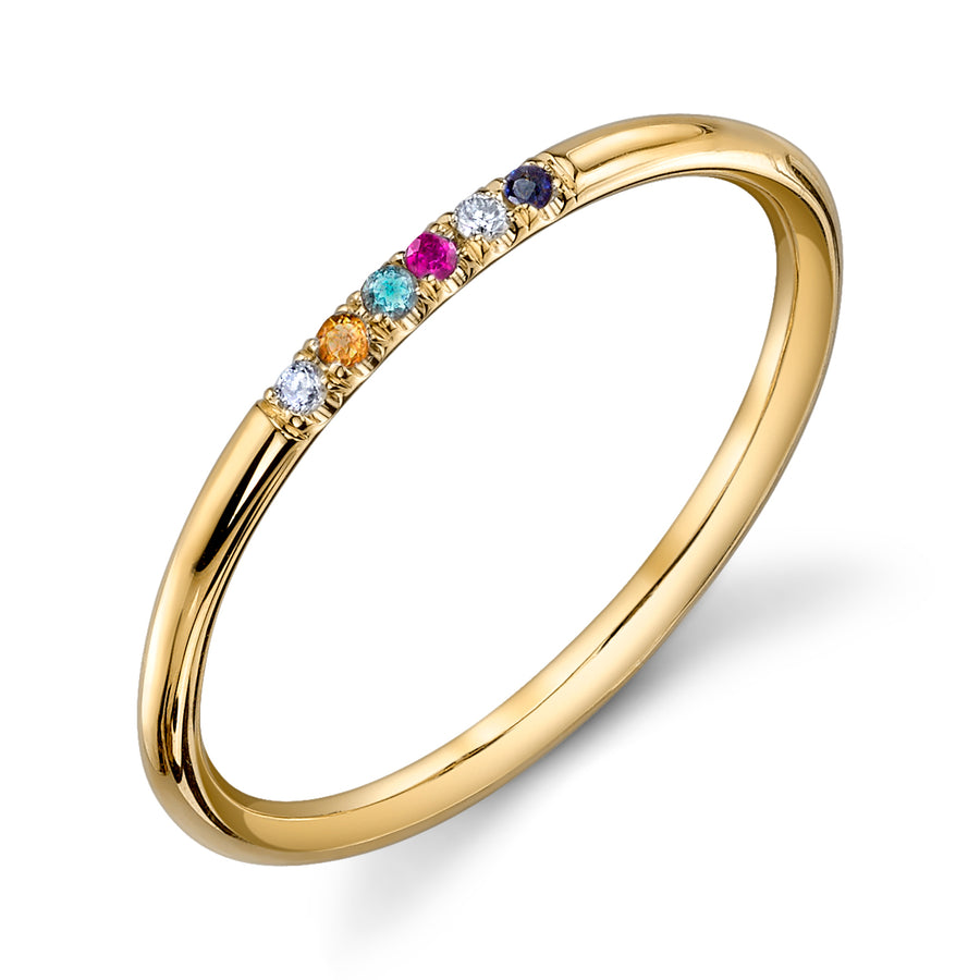 Custom Birthstone Band Ring | Naomi Gray Jewelry