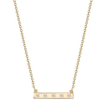Custom Diamond Bar Necklace