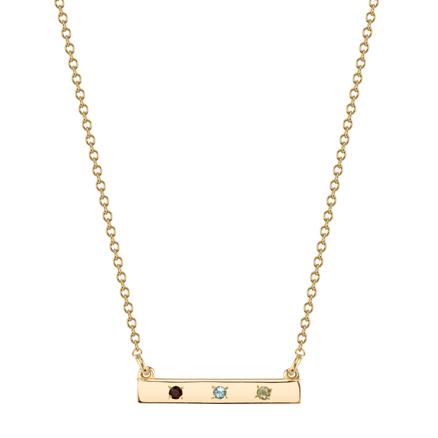 Birthstone Bar Necklace | Al Qismat Jewelry