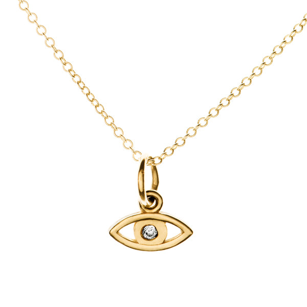 Tiny Protective Evil Eye Necklace | Naomi Gray Jewelry