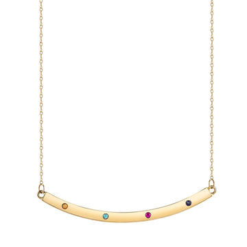 Custom Gemstone Arc Bar Necklace | Naomi Gray Jewelry