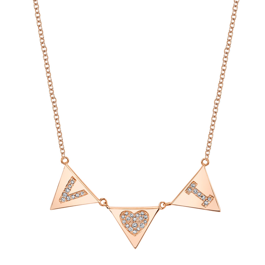 Custom Triangle Initial Necklace | Naomi Gray Jewelry