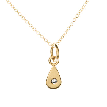 Tiny Love Drop Diamond Necklace | Naomi Gray Jewelry