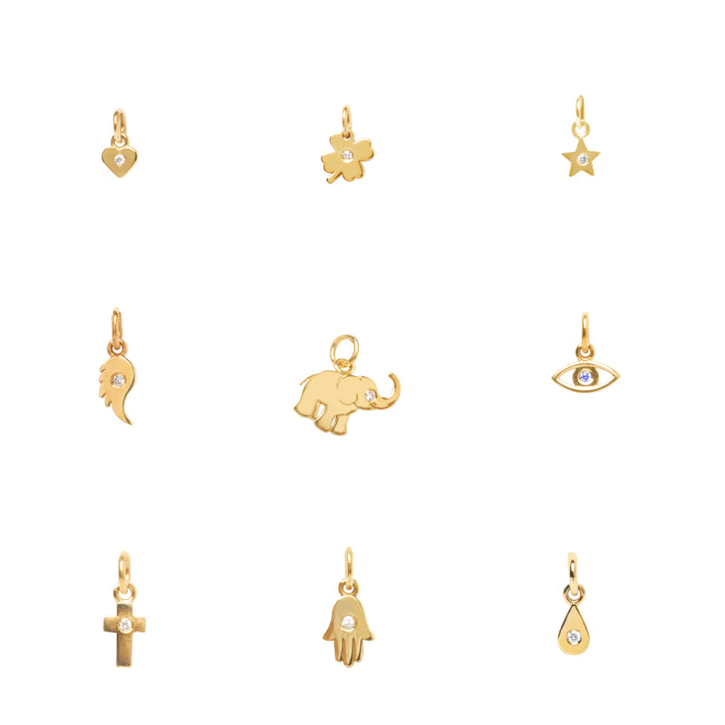 Tiny Love & Luck Diamond Charms | Naomi Gray Jewelry