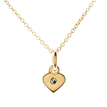 Tiny Love Heart Diamond Necklace | Naomi Gray Jewelry
